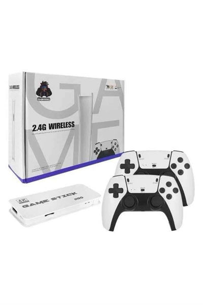 3D 4K 2000 Oyunlu Game Stick Oyun Konsolu Çift Konsol