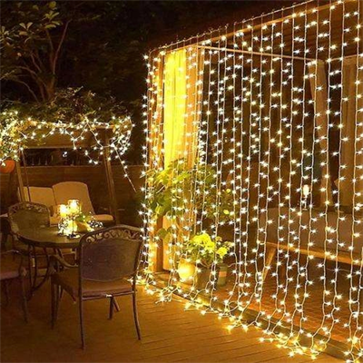 3x3m Premium Perde LED - 8 Fonksiyonlu, Su Geçirmez İç Dış Mekan Teras Dekor Işıkları
