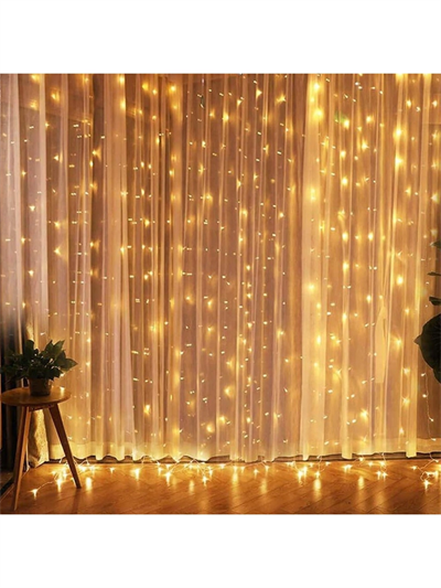 3x3m Premium Perde LED - 8 Fonksiyonlu, Su Geçirmez İç Dış Mekan Teras Dekor Işıkları