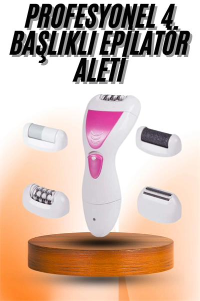 4 Başlıklı Bakım Cihazı Epilatör Tüy Alma Makinesi Topuk Törpüsü