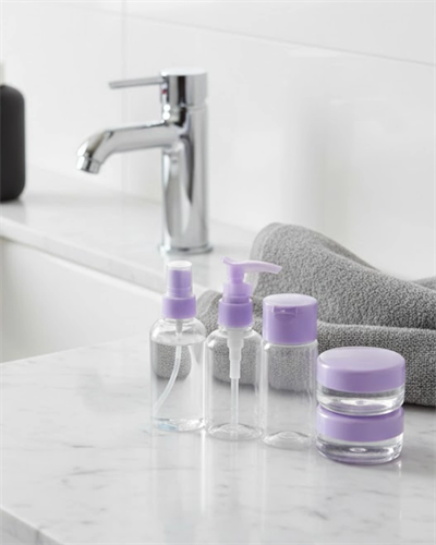 5 Parça Seyahat Banyo Seti 30 ml Şeffaf Taşınabilir Şişe Seti