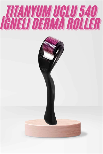 540 Iğneli Derma Roller 1Mm Titanyum Uçlu Saç Kaş Serum Kullanımına Uygun