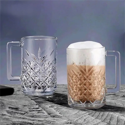6lı Kulplu Kristal Meşrubat Bardağı