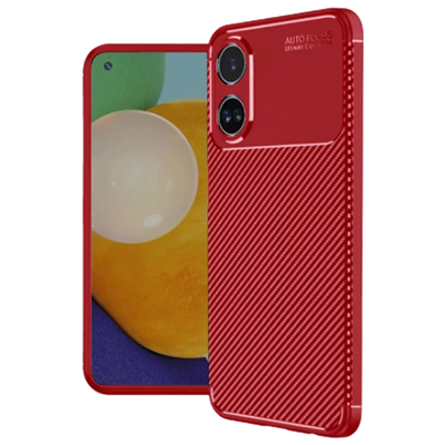 A38 Kılıf Auto Focus Karbon Kapak - Kırmızı