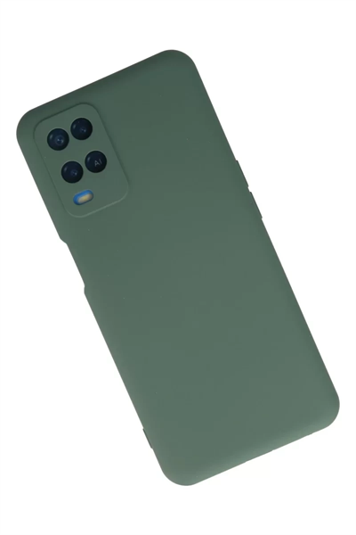 A54 4G Kılıf Nano içi Kadife Silikon - Koyu Yeşil
