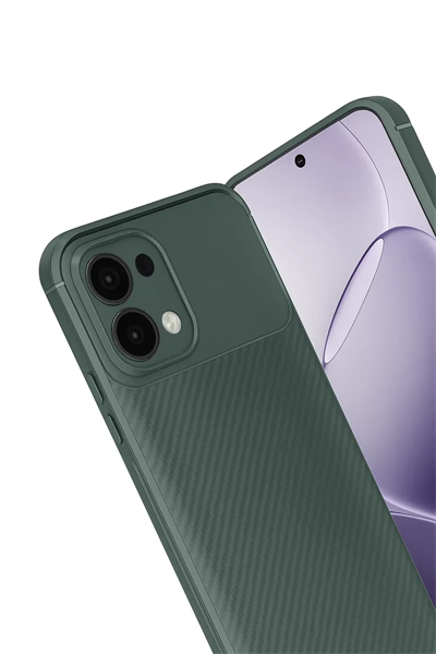 A6 Pro 4G Auto Focus Karbon Kapak - Koyu Yeşil