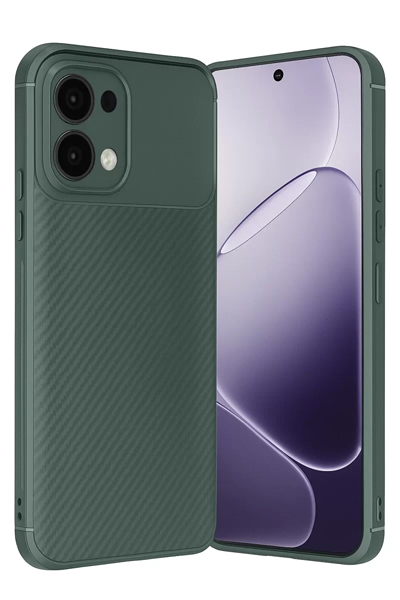 A6 Pro 4G Auto Focus Karbon Kapak - Koyu Yeşil