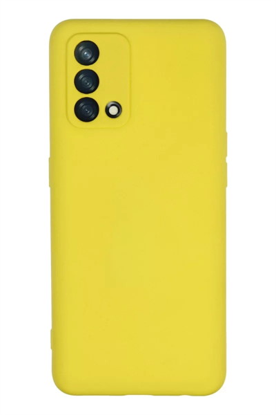 A74 4G Kılıf Nano içi Kadife Silikon - Sarı