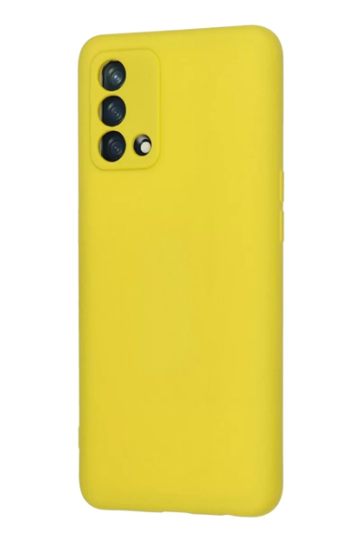 A74 4G Kılıf Nano içi Kadife Silikon - Sarı