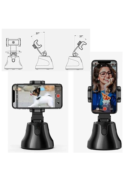Apai Genie 360 Derece Takip Etme Özellikli Selfie Gimbal - Siyah