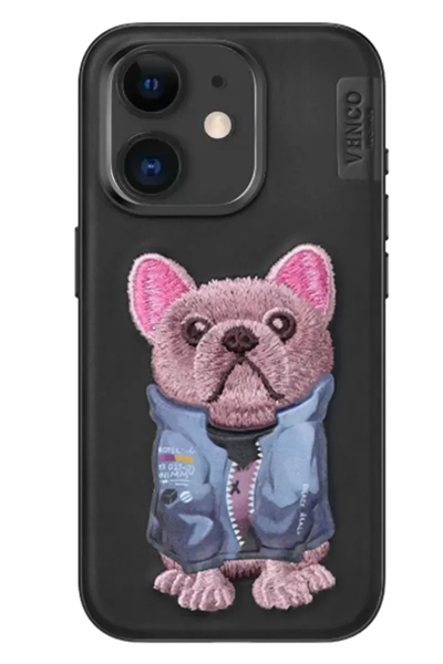 Apple iPhone 11 Cute Desenli Kapak - Siyah