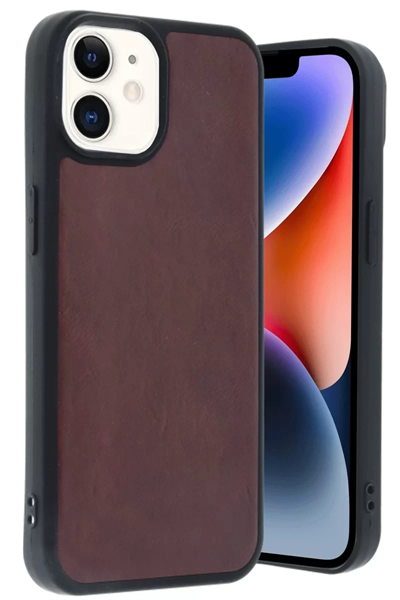 Apple iPhone 11 Kılıf Aras Deri Kapak - Bordo