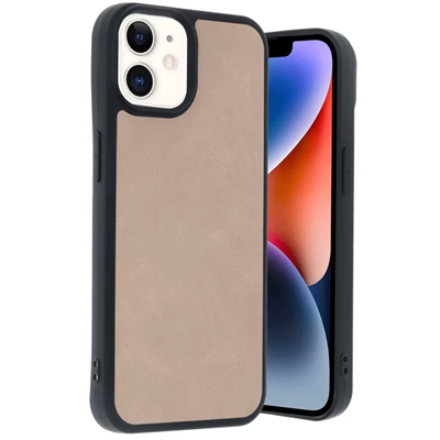 Apple iPhone 11 Kılıf Aras Deri Kapak - Pudra