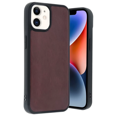 Apple iPhone 11 Kılıf Aras Deri Kapak - Bordo