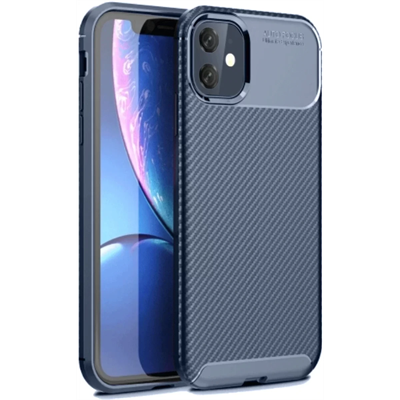 Apple iPhone 11 Kılıf Auto Focus Karbon Kapak - Lacivert