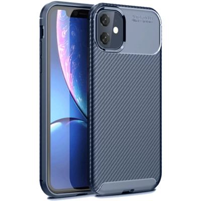 Apple iPhone 11 Kılıf Auto Focus Karbon Kapak - Lacivert
