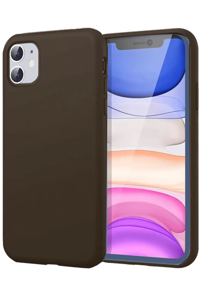 Apple iPhone 11 Kılıf First Silikon - Kahverengi