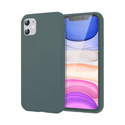 Apple iPhone 11 Kılıf First Silikon - Koyu Yeşil