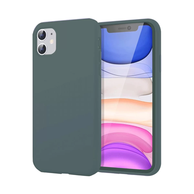 Apple iPhone 11 Kılıf First Silikon - Koyu Yeşil