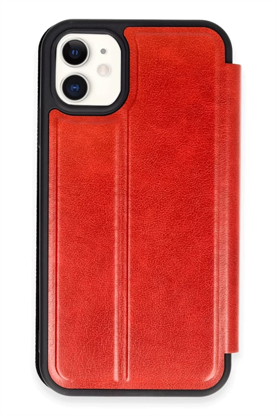Apple iPhone 11 Kılıf Flip Cover - Kırmızı