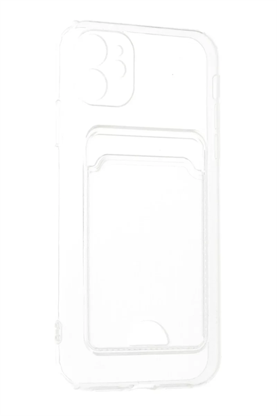Apple iPhone 11 Kılıf Kart Şeffaf Silikon - Şeffaf