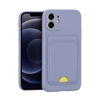 Apple iPhone 11 Kılıf Kelvin Kartvizitli Silikon - Lila
