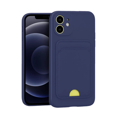Apple iPhone 11 Kılıf Kelvin Kartvizitli Silikon - Lacivert