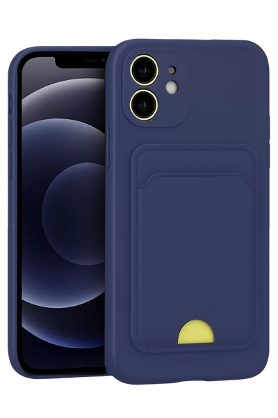 Apple iPhone 11 Kılıf Kelvin Kartvizitli Silikon - Lacivert