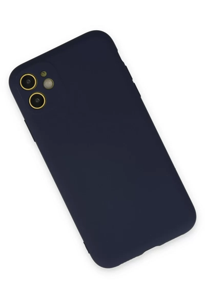 Apple iPhone 11 Kılıf Nano içi Kadife Silikon - Lacivert