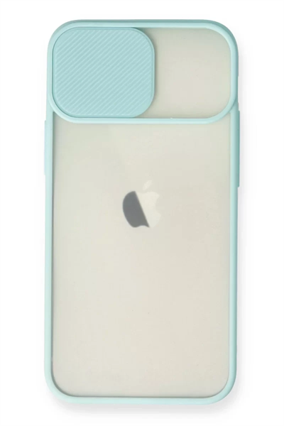 Apple iPhone 11 Kılıf Palm Buzlu Kamera Sürgülü Silikon - Turkuaz