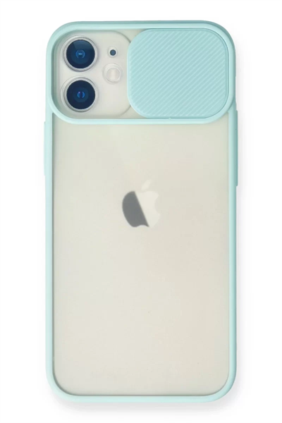 Apple iPhone 11 Kılıf Palm Buzlu Kamera Sürgülü Silikon - Turkuaz