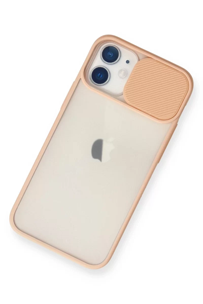 Apple iPhone 11 Kılıf Palm Buzlu Kamera Sürgülü Silikon - Pembe