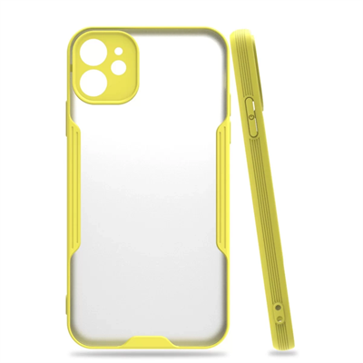 Apple iPhone 11 Kılıf Platin Silikon - Sarı