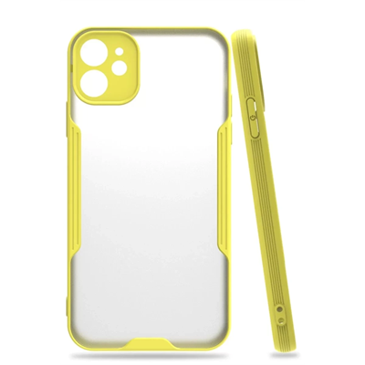 Apple iPhone 11 Kılıf Platin Silikon - Sarı