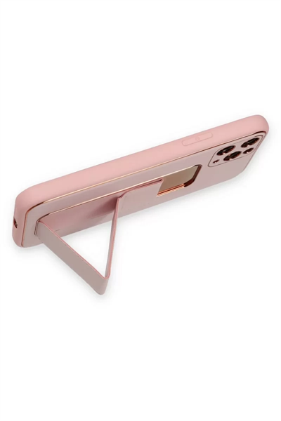 Apple iPhone 11 Pro Kılıf Coco Deri Standlı Kapak - Pembe