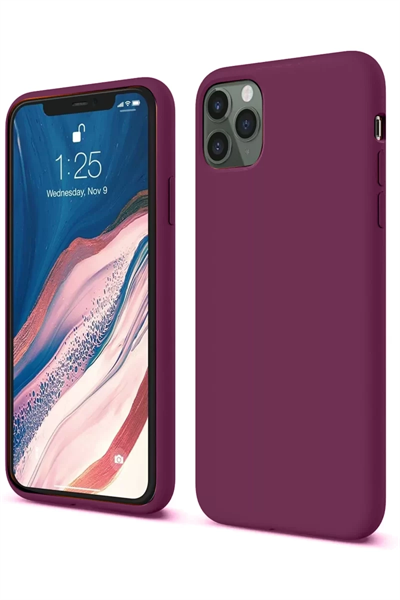 Apple iPhone 11 Pro Kılıf First Silikon - Mürdüm