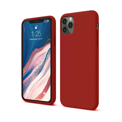 Apple iPhone 11 Pro Kılıf First Silikon - Bordo
