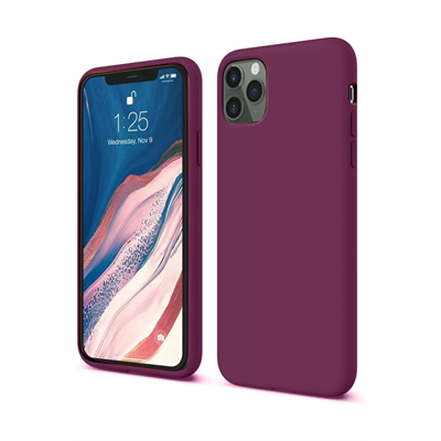 Apple iPhone 11 Pro Kılıf First Silikon - Mürdüm