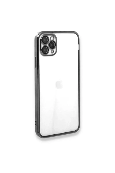 Apple iPhone 11 Pro Kılıf Lensli Silikon - Gümüş