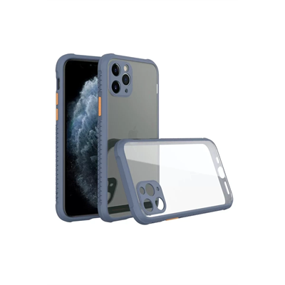 Apple iPhone 11 Pro Kılıf Miami Şeffaf Silikon - Gri