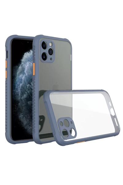 Apple iPhone 11 Pro Kılıf Miami Şeffaf Silikon - Gri