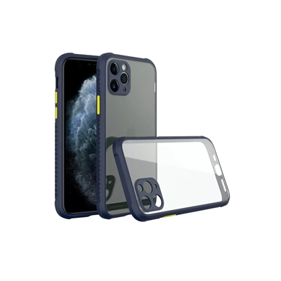 Apple iPhone 11 Pro Kılıf Miami Şeffaf Silikon - Lacivert