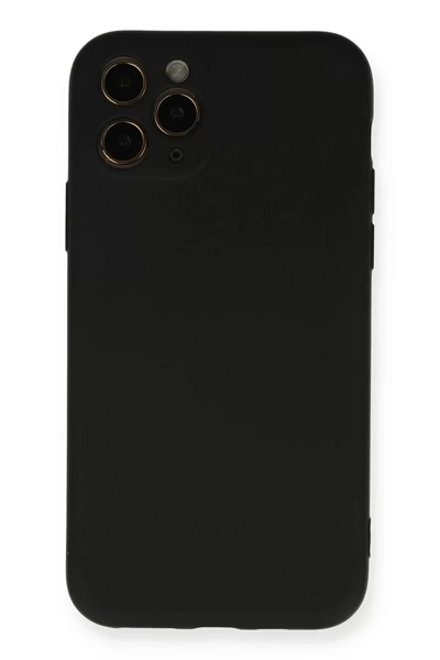 Apple iPhone 11 Pro Kılıf Nano içi Kadife Silikon - Siyah
