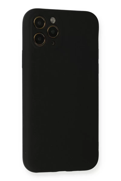 Apple iPhone 11 Pro Kılıf Nano içi Kadife Silikon - Siyah