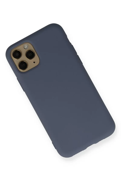 Apple iPhone 11 Pro Kılıf Nano içi Kadife Silikon - Gri