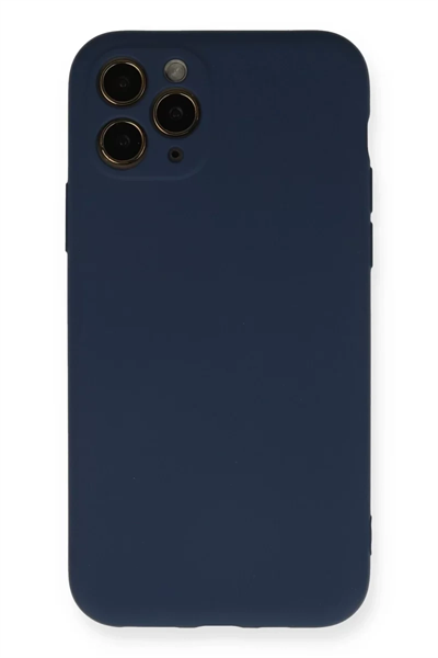 Apple iPhone 11 Pro Kılıf Nano içi Kadife Silikon - Lacivert