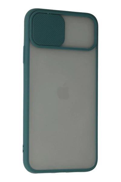 Apple iPhone 11 Pro Kılıf Palm Buzlu Kamera Sürgülü Silikon - Yeşil