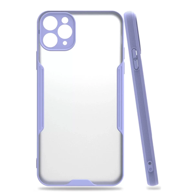Apple iPhone 11 Pro Kılıf Platin Silikon - Lila