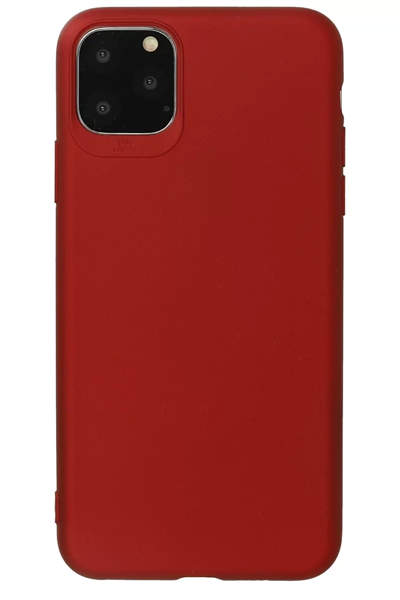 Apple iPhone 11 Pro Max Kılıf First Silikon - Bordo
