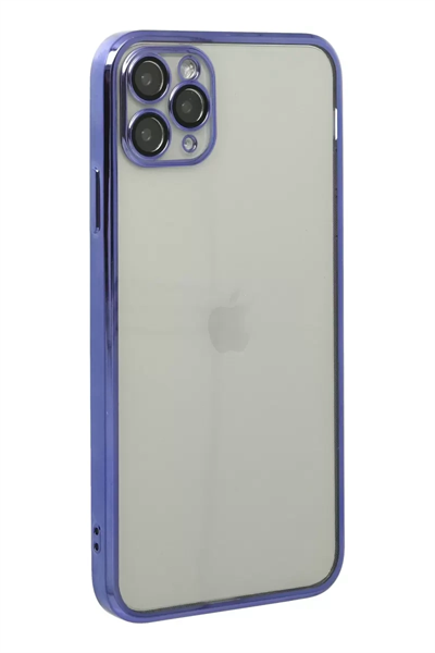 Apple iPhone 11 Pro Max Kılıf Lensli Silikon - Mor